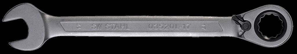 SW-Stahl 03520L-17 Gabelringratschenschlüssel, 17 mm, umschaltbar