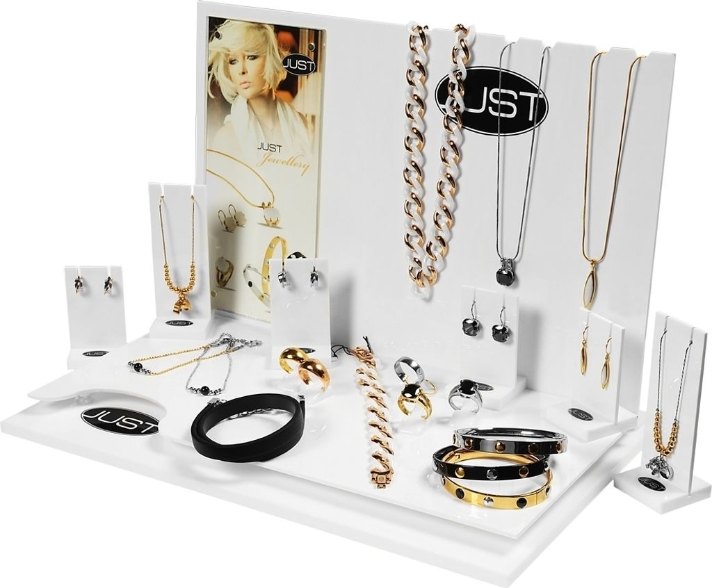 Just Schmuckdisplay, mit Aufstellern, weiß, 17,2 cm x 35 cm x 24 cm