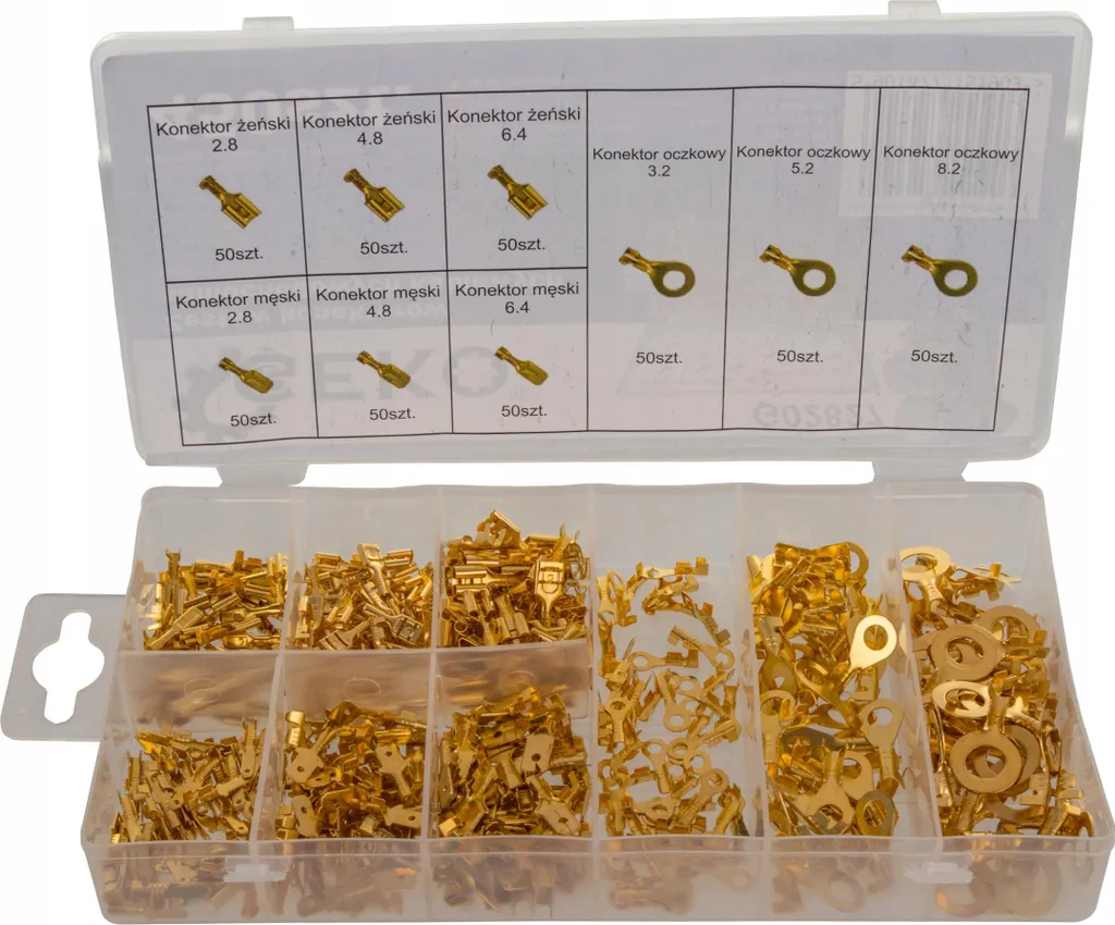 Kit de connecteurs de câbles 450 pièces avec boîte de rangement GEKO