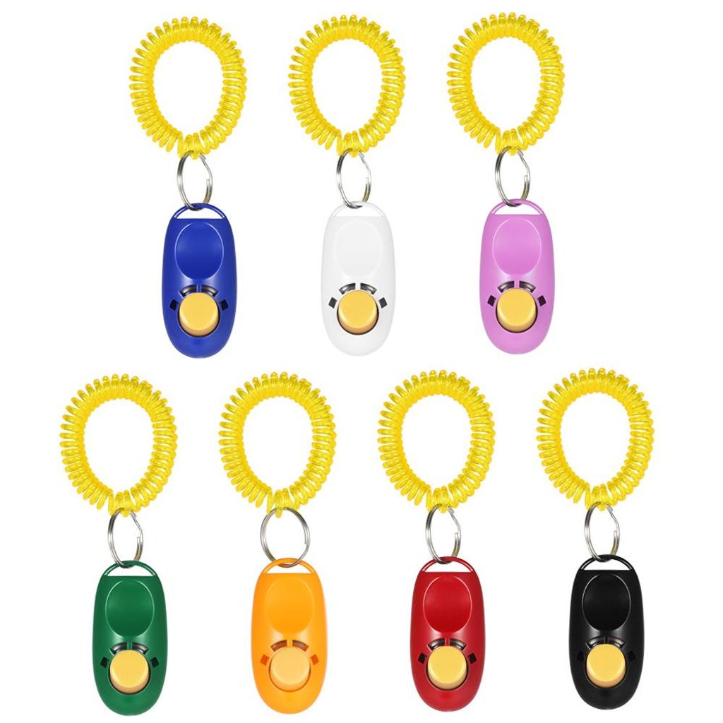 Neu 7 Pack Haustier Hund Training Clicker Trainer Hilfe Handgelenk Clicker Werkzeug für Hund