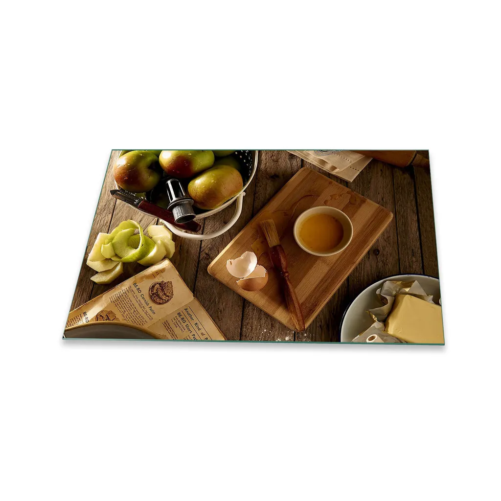 Copri Piano Induzione 80x52 Vetro Temperato Frutta Verde 1 Pezzo