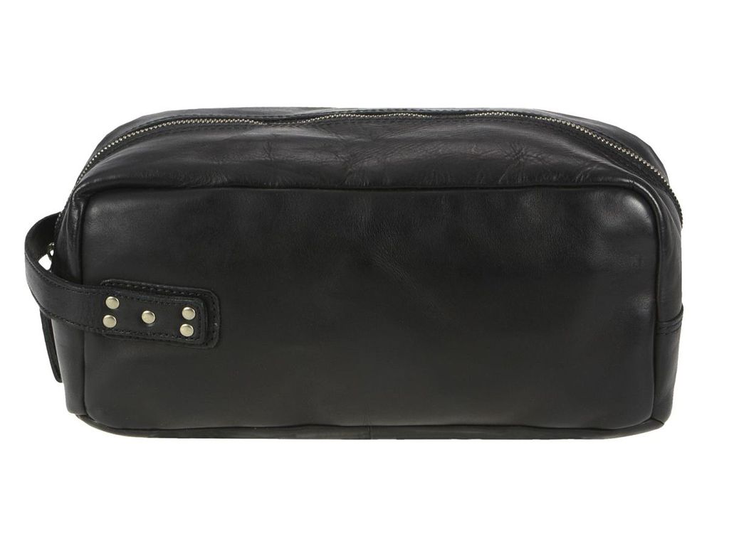 Billy The Kid Kulturbeutel Leder schwarz Herren Waschtasche Produktbild 