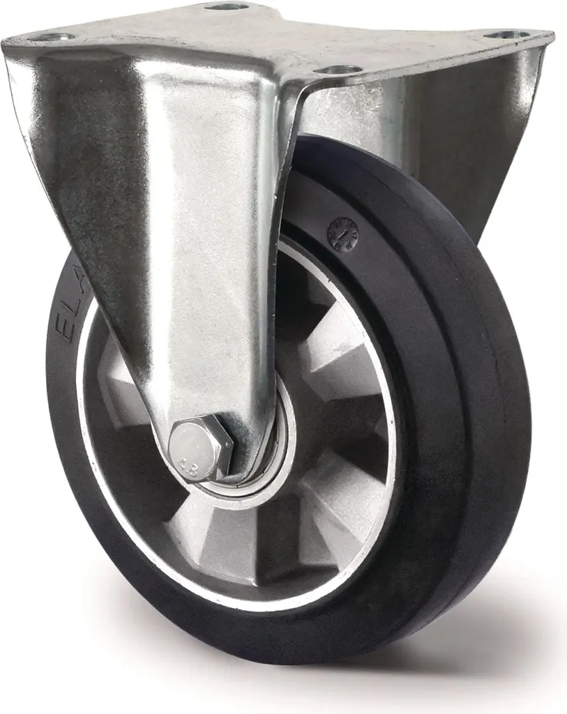 Roulette fixe pour établi et mobilier lourd 125 mm charge 300kg