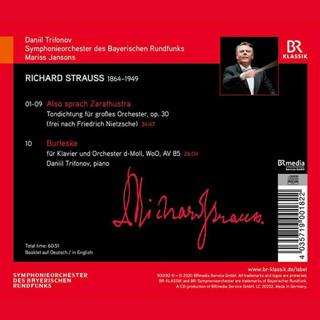 Strauss Also Sprach Zarathustra Burlesque CD Orchestration Haute Qualité