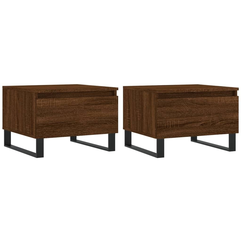 Maison Exclusive Couchtische 2 Stk. Braun Eichen-Optik 50x46x35 cm Holzwerkstoff