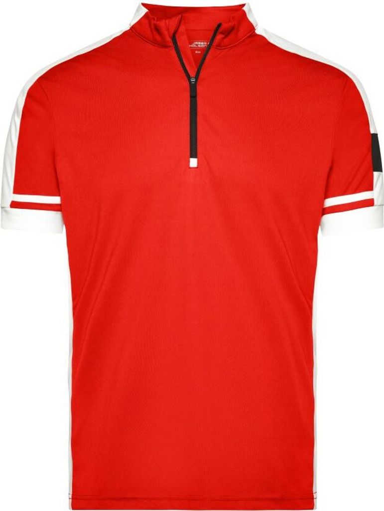 Men's Bike-T Half Zip Sportives Bike-Shirt red, Gr. XXL