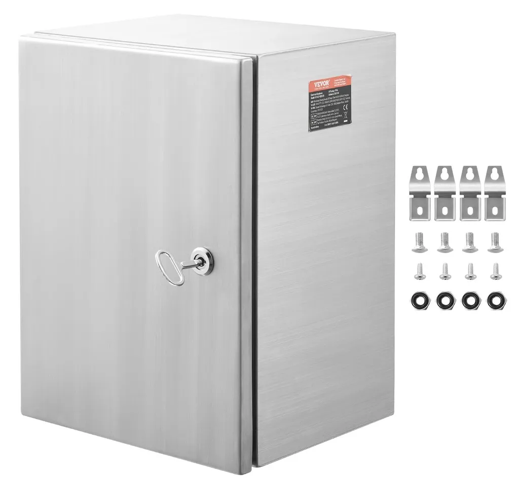 VEVOR Armoire Électrique en Acier Inox 304 IP66 - 40,6 x 30,5 x 15,2 cm