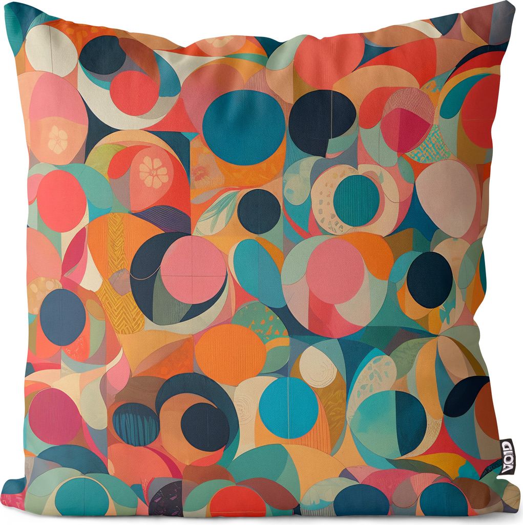 VOID Pop Art Kreise Bunt Farben Kissenbezug Kissenhülle sofa couch wohnzimmer dekoration wasserfest Outdoor Garten Kissen bezug deko