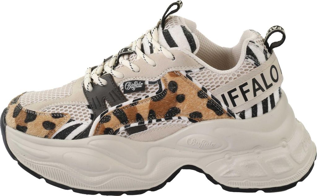 Buffalo Yuno One Sneaker - Beige / Animal Mix Synthetik : Produktbild 