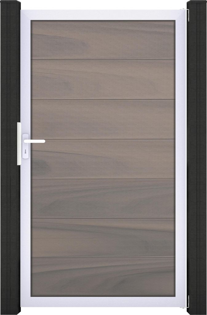 GroJa Solid Grande Tor 1-flügelig Sondermaß mit Aluminiumrahmen Bi-Color co-extrudiert