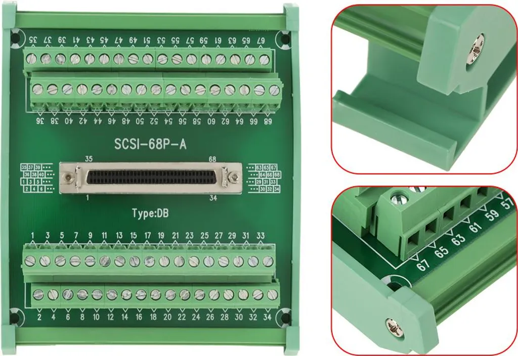 Module Terminal de Sortie SCSI 68 Broches vers Borniers à Vis Rapides - 3