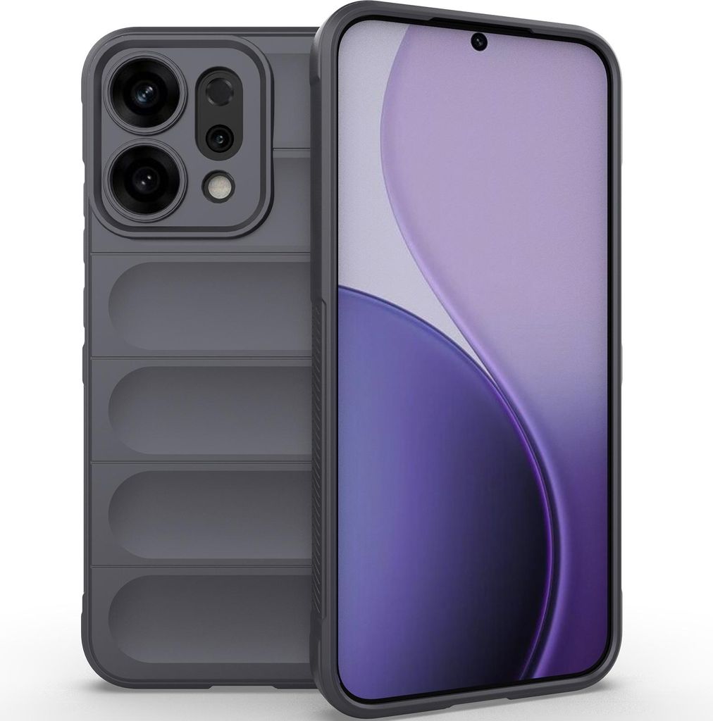 Handyhülle für Oppo Reno14 Weich TPU Silikon Stossfest Anti-rutsch Hülle Dunkelgrau