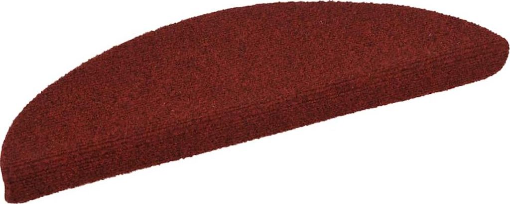 vidaXL Stufenmatten Selbstklebend 30 Stk. 56x17x3 cm Bordeauxrot Halbrund