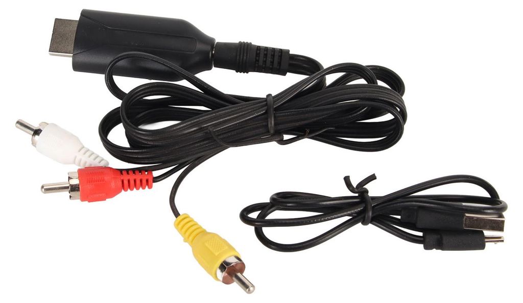 HD-Multimedia-Schnittstelle zu RCA-Konverter, unterstützt 4K 30 Hz, älterer TV-Adapter für Monitor-Projektor