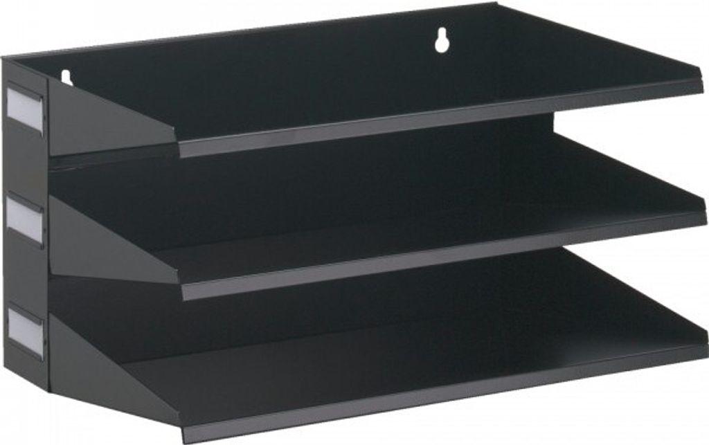 DURABLE Sortierreck, mit 3 Fächern/DIN A4, schwarz, Stahl, 360x205x250mm