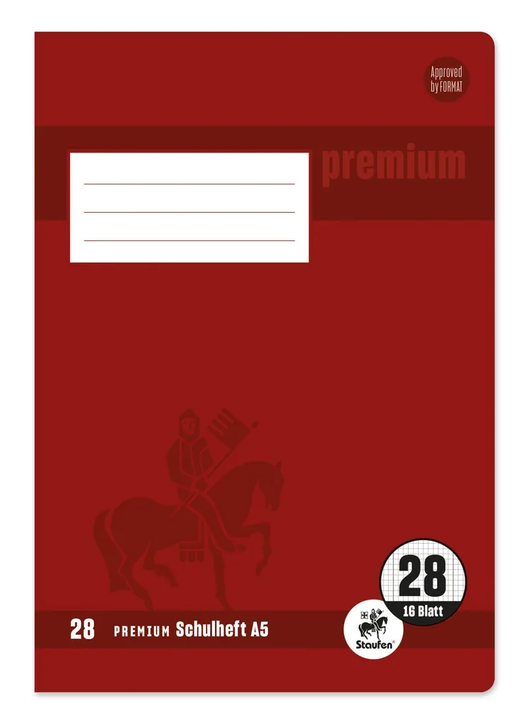 25x Quaderni Staufen® PREMIUM A5 LIN 28: Scrittura Fluida su 90g
