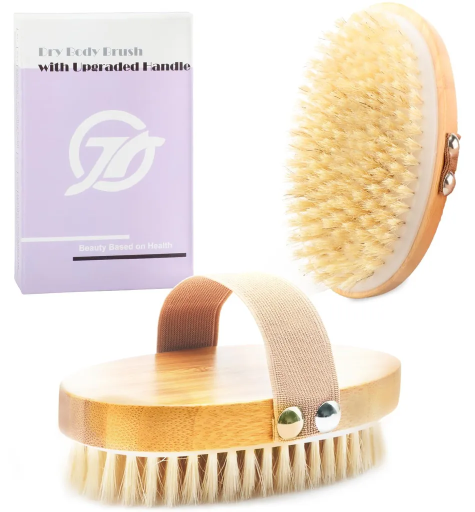 Brosse corps pour peau éclatante et massage anti-cellulite naturel x2