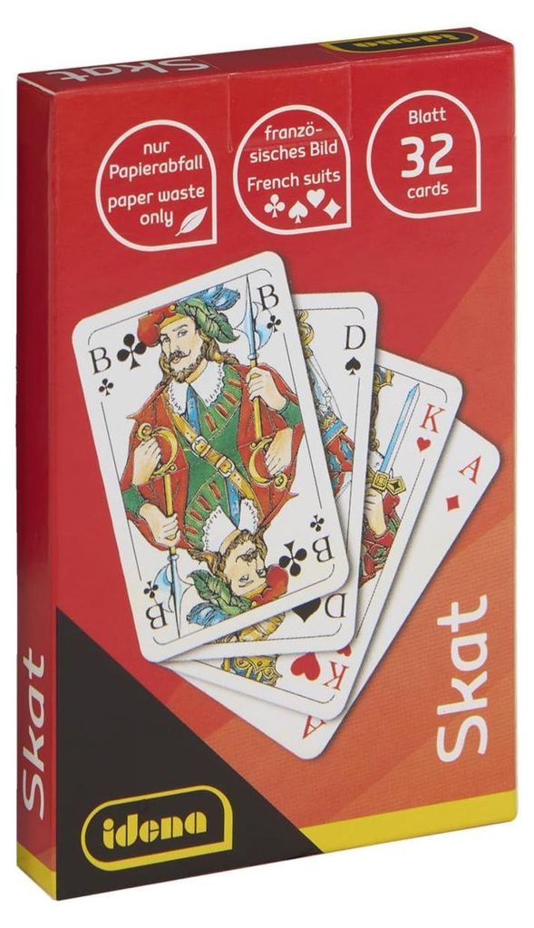 Idena - Skatspiel mit französischem Blatt, 32 Karten, für Produktbild 