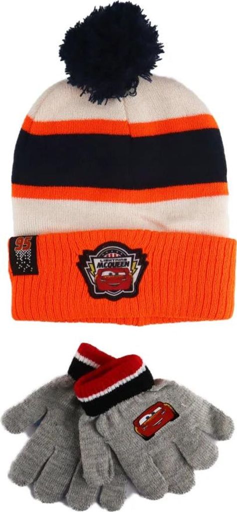 Disney Cars - Kinder Herbst Wintermütze plus Handschuhe – 54