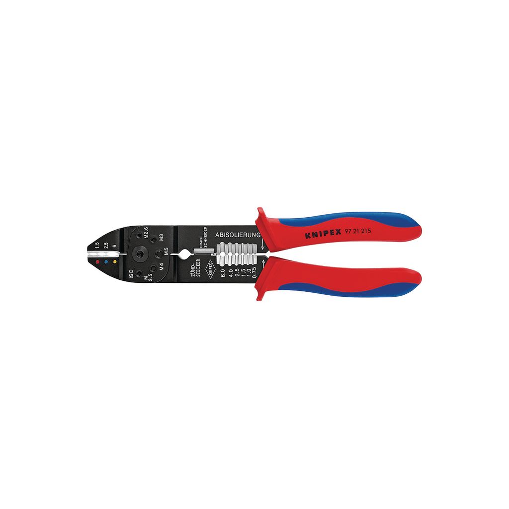KNIPEX Crimpzangen, Schwarz lackiert, Schneiden, Abisolieren, Crimpen und Kürzen