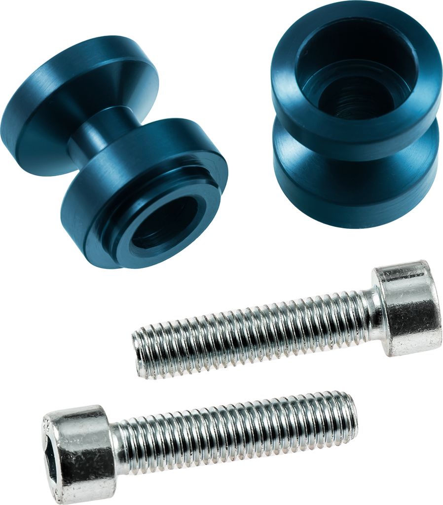 Bobbins / Racingadapter Montageständer M10 x 1,25 blau (mit Distanzhülse)