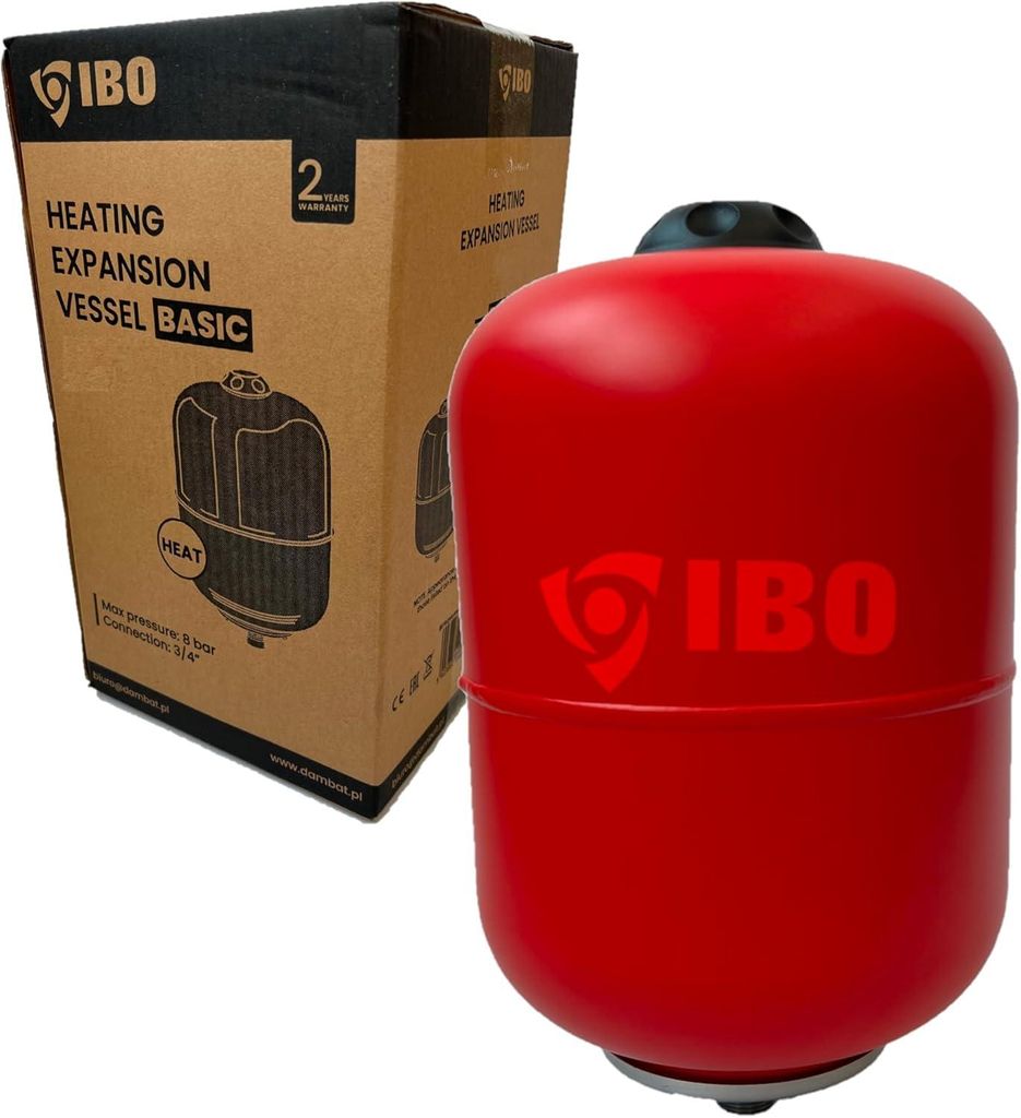 IBO | Ausdehnungsgefäß 8 L - Druckfest - Für Heizungsanlagen - EPDM-Membran - Hochwertige Qualität