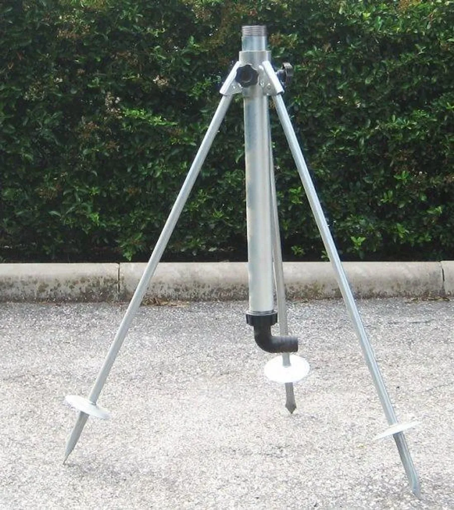 Trépied d'arrosage robuste 1 pouce Euroclamp H80 cm à pointes de fixation
