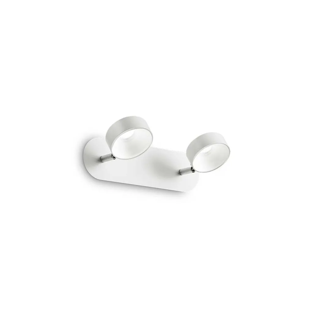Applique LED Design Blanc Oby Ideal Lux 196695 à Double Éclairage