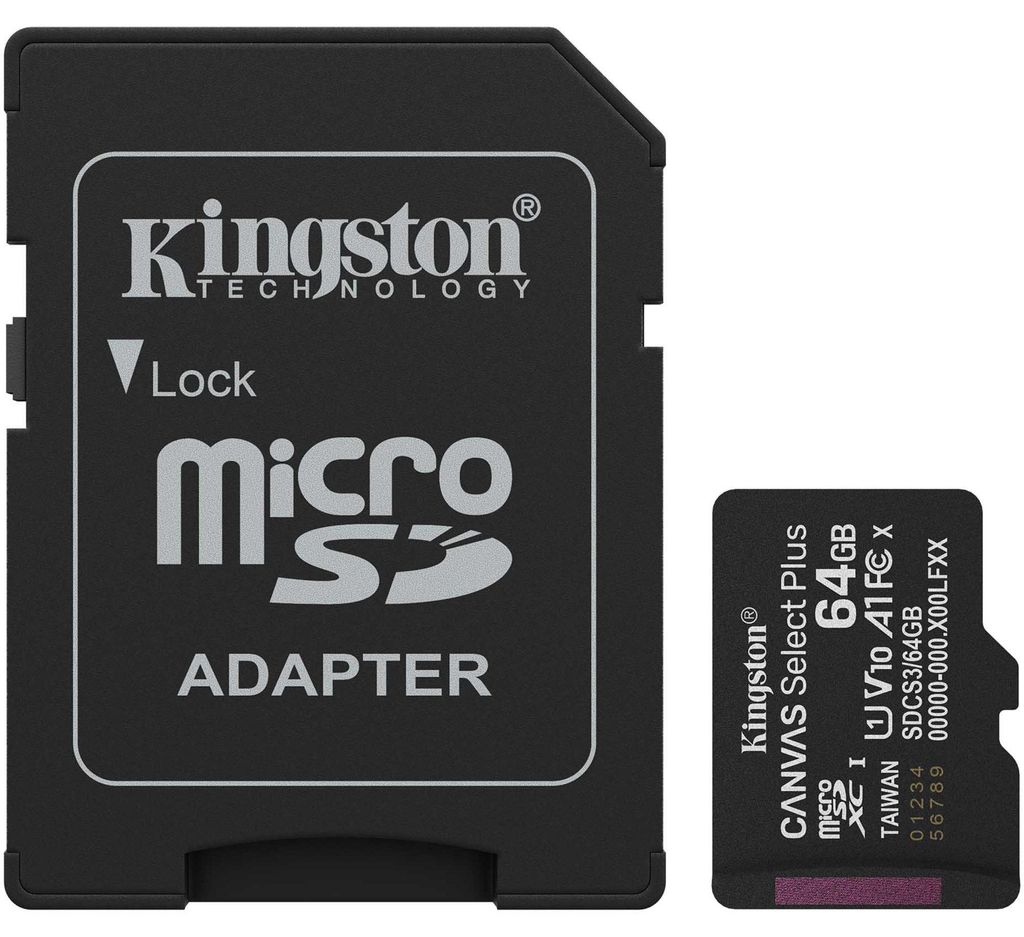 Kingston 64GB microSDXC Canvas Select Plus CL10 100MB/s + Obrázek produktu 