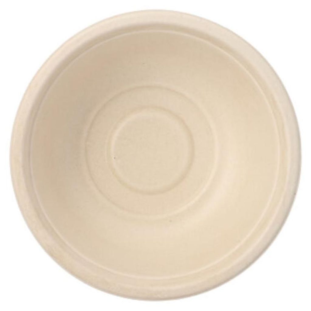 PAPSTAR Schalen aus Zuckerrohr "pure", Ø 15,5 cm, natur | Schrumpffolie (12 Stück)