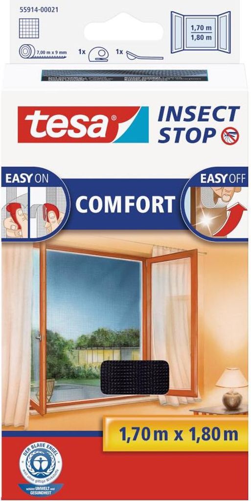 Moskitiera TESA antracyt 170x180 okno komfortowe Zdjęcie produktu 