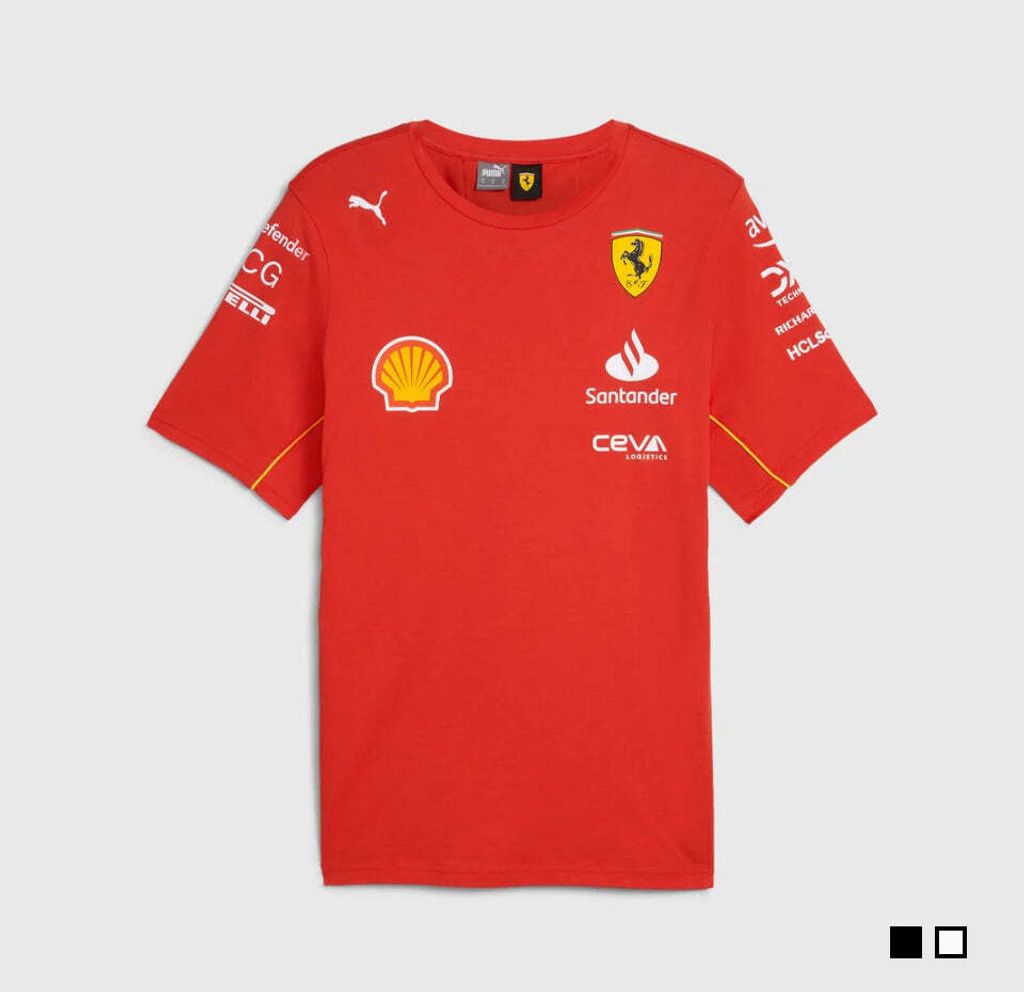 Ferrari -team replik t -shirt 2024 - atmungsaktive Produktbild 