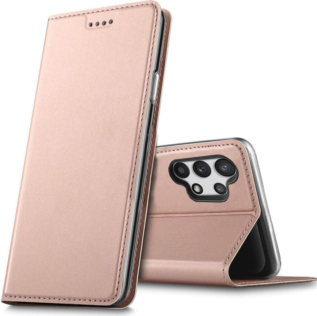 Conie Ultra Slim Klapp Tasche für Samsung Galaxy A32 5G Kartenfach Hülle Rundumschutz in Rosa