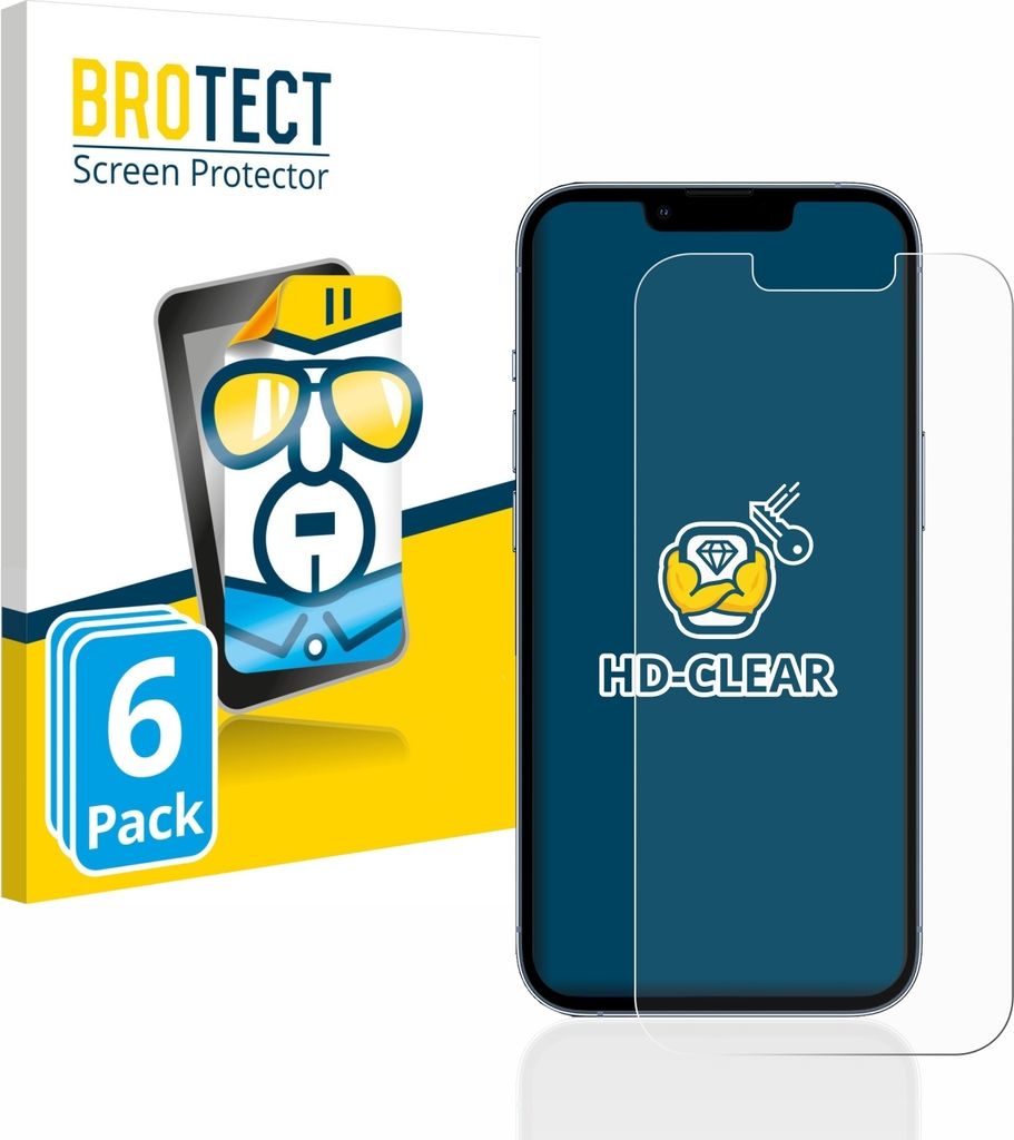 6x Für Apple iPhone 13 Pro Schutzfolie BROTECT Displayschutz Display Schutz Folie Klar Transparent