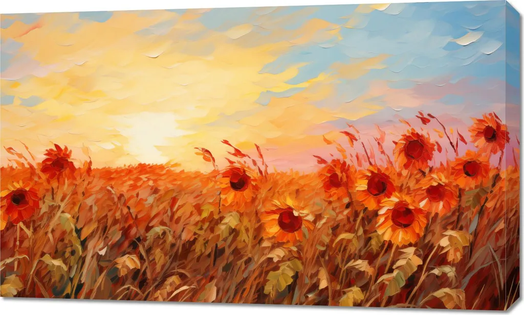 Image 100 x 60 cm Flammes du crépuscule : Impression HD aux couleurs vives