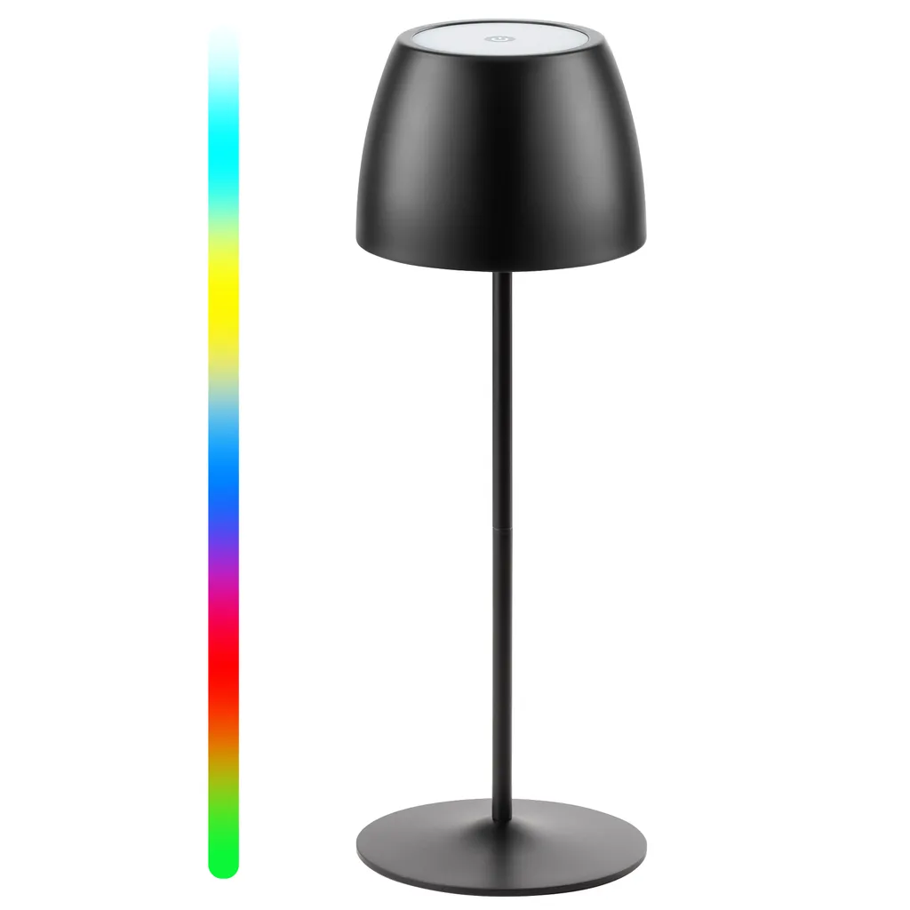 Lampada LED Senza Fili Tomons LP01013 Nera Touch per Comodino e Tavolo