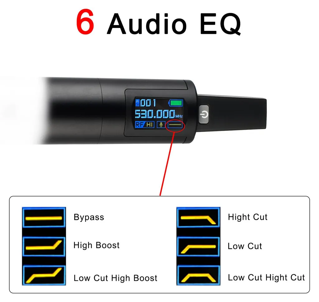 Microphone sans fil dynamique portable avec prise EU-Stecker Noir - 5