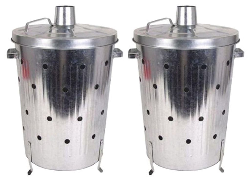 BURI 2X tonneau à combustion 75l galvanisé tonneau à feu Image du produit 
