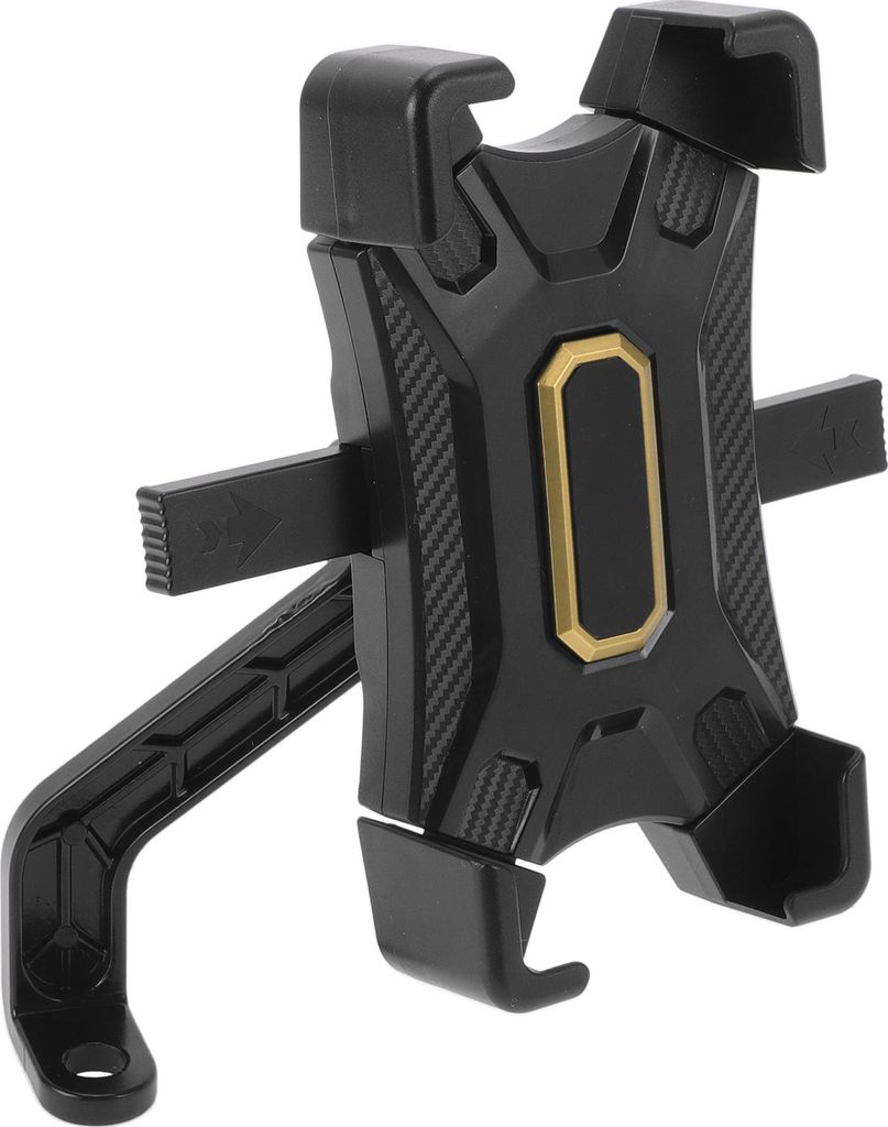 Fahrrad-Handyhalterung, Handyhalterung für Motorrad Roller Spiegel, Smartphone-Halterung für 3.5-7.1 Zoll Smartphone, Goldton