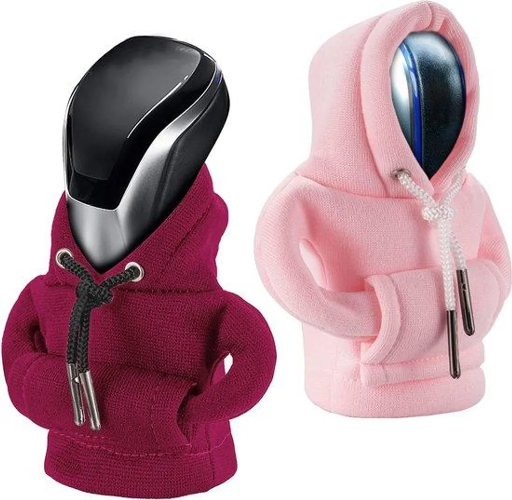 Protection de levier de vitesse originale, petit hoodie auto rouge