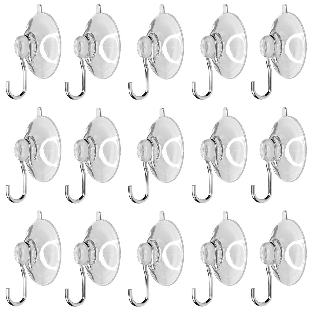 Crochets Ventouse Transparents Étanches et Réutilisables en Lot de 20