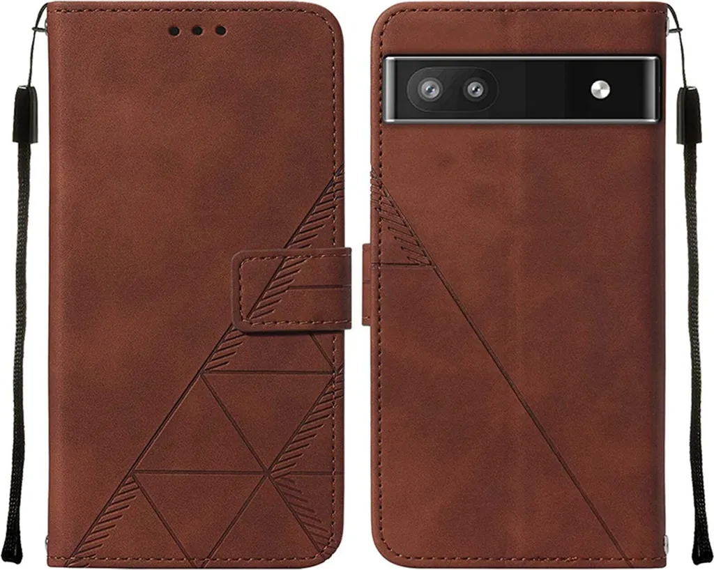 Custodia Google Pixel 6A Pelle Marrone Goffrata - Protezione e Stile