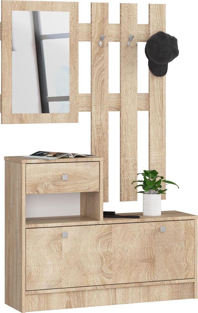 Akord Garderoben-Set Sonoma-Eiche 90X25X170 Cm