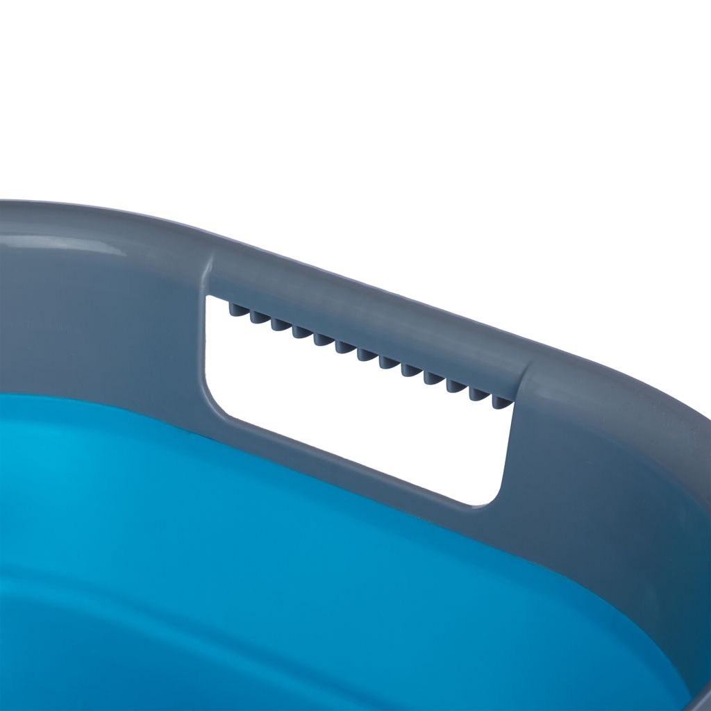 Relaxdays Wäschekorb Faltbar 22 Liter - Rosa/Blau Klappbarer Wäschekorb