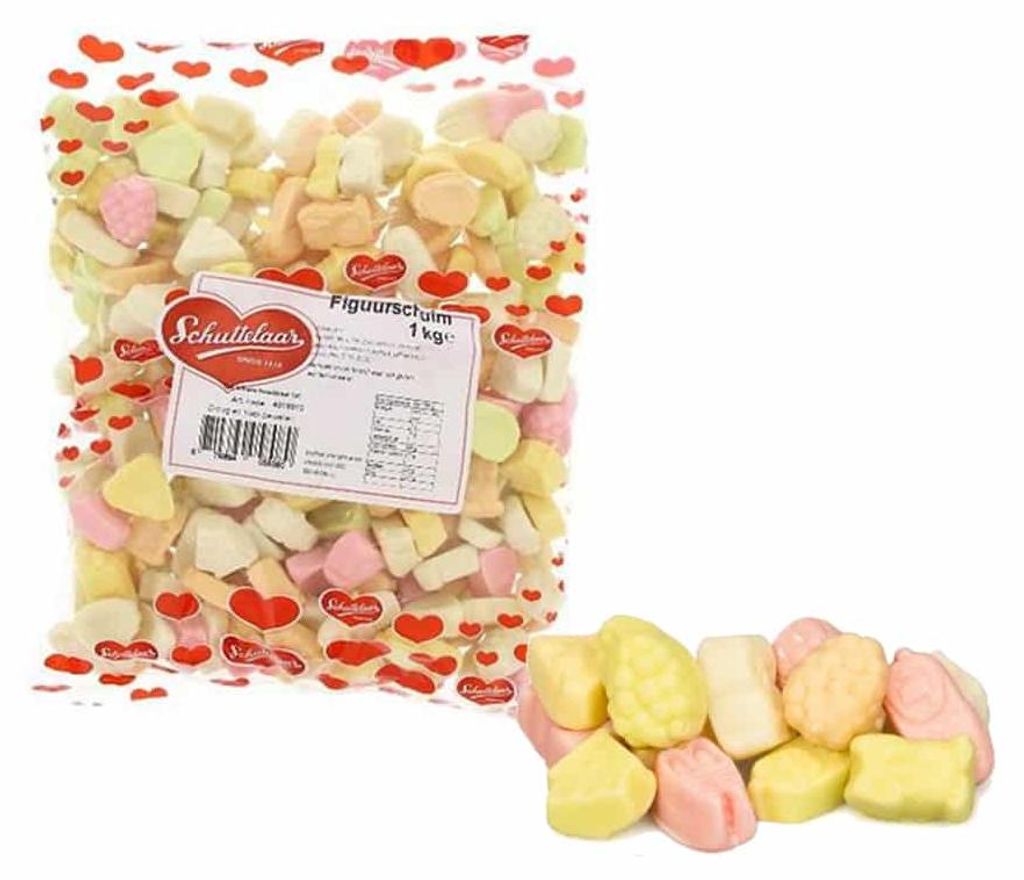 Schuttelaar Bonbon Figuurschuim 1000g Beutel (Schaumzucker) Produktbild 