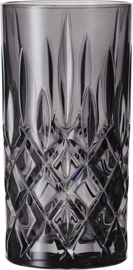 Nachtmann Noblesse Longdrinkglas Set, 2er Set, Wasserglas, Longdrink Glas, Kristallglas, Smoke, 395 ml, 105443