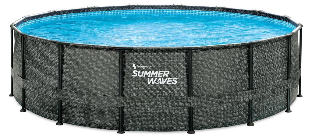 Summer Waves Elite Frame Pool Aufstellpool rund Komplettset Produktbild 