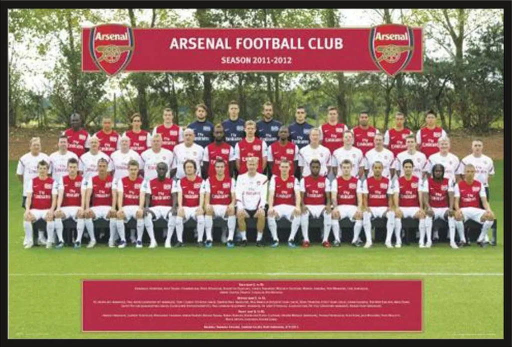 Cadre Photo Arsenal Londres 2011-2012 déco murale Football Shinsuke