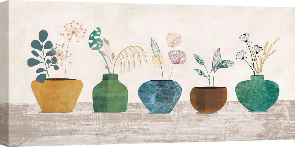 Tableau zen pour chambre ou salon, fleurs sur toile 120x60 cm Miko