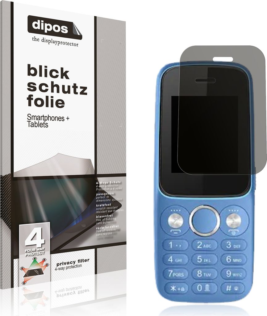 Blickschutzfolie für I Kall K20 matt Schutzfolie Folie Display Schutz dipos